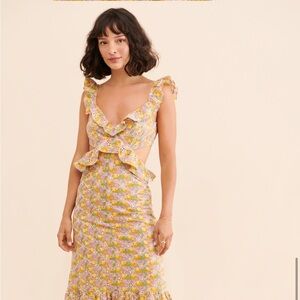 ASTR Floral Ruffle Dress